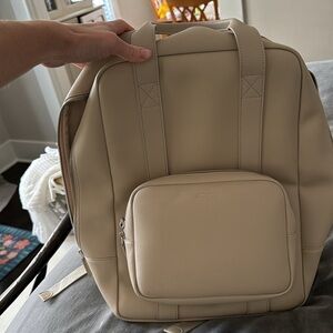Monos metro backpack in ivory vegan leather